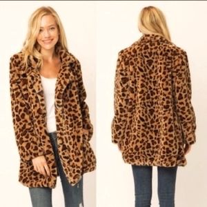 🍒🐱 HOST PICK 🐱🍑 ♡Love Tree leopard coat size L